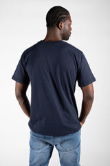 Mens Navy Basic Crew Neck T-Shirt