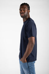 Mens Navy Basic Crew Neck T-Shirt