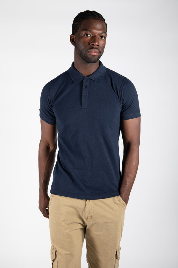 Mens Navy Half Sleeve Polo T-Shirt