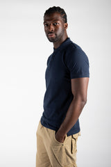 Mens Navy Half Sleeve Polo T-Shirt