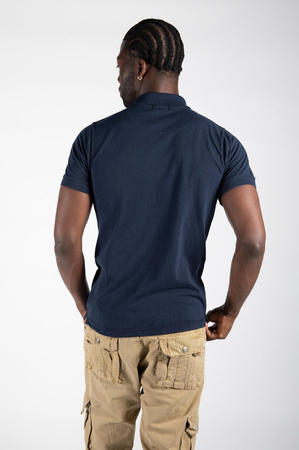 Mens Navy Half Sleeve Polo T-Shirt
