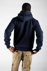 Mens Navy Zip Up Hoodie
