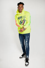 Mens Neon Yellow Urban Surf Hoodie