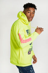 Mens Neon Yellow Urban Surf Hoodie