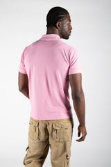 Mens Pink Half Sleeve Polo T-Shirt