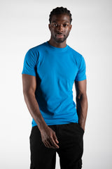 Mens Royal Blue Basic Crew Neck T-Shirt