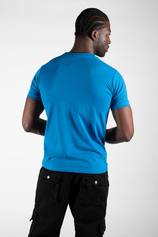 Mens Royal Blue Basic Crew Neck T-Shirt