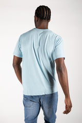Mens Sky Blue Basic Crew Neck T-Shirt