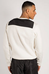 Mens White And Black Colourblock Short Set