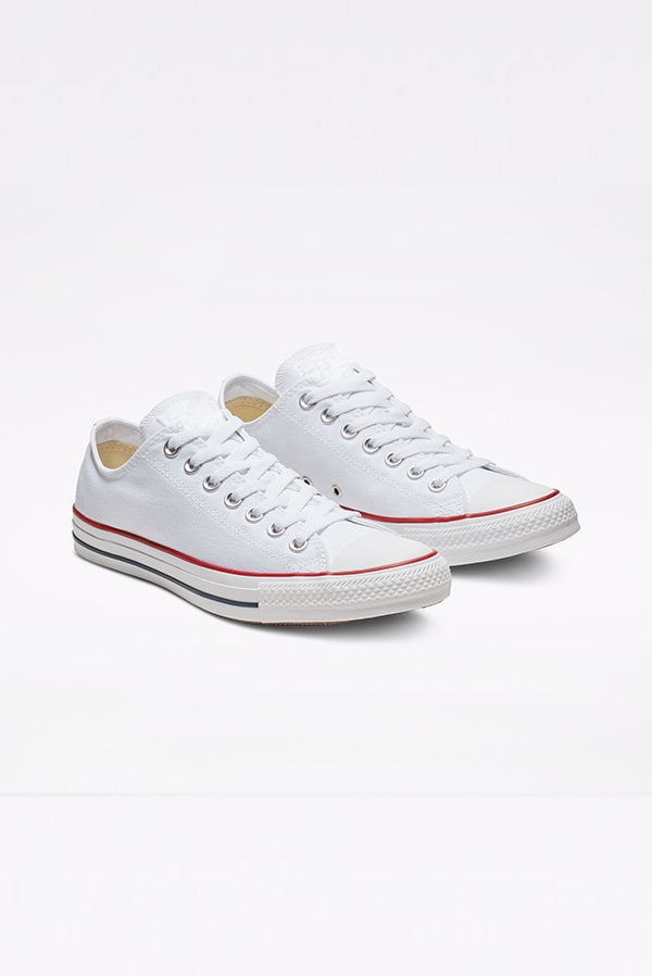Mens White Lace Up Canvas Flat Trainers