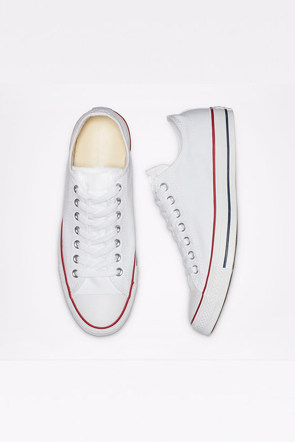 Mens White Lace Up Canvas Flat Trainers