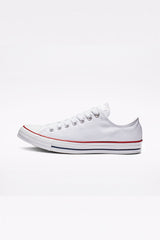 Mens White Lace Up Canvas Flat Trainers