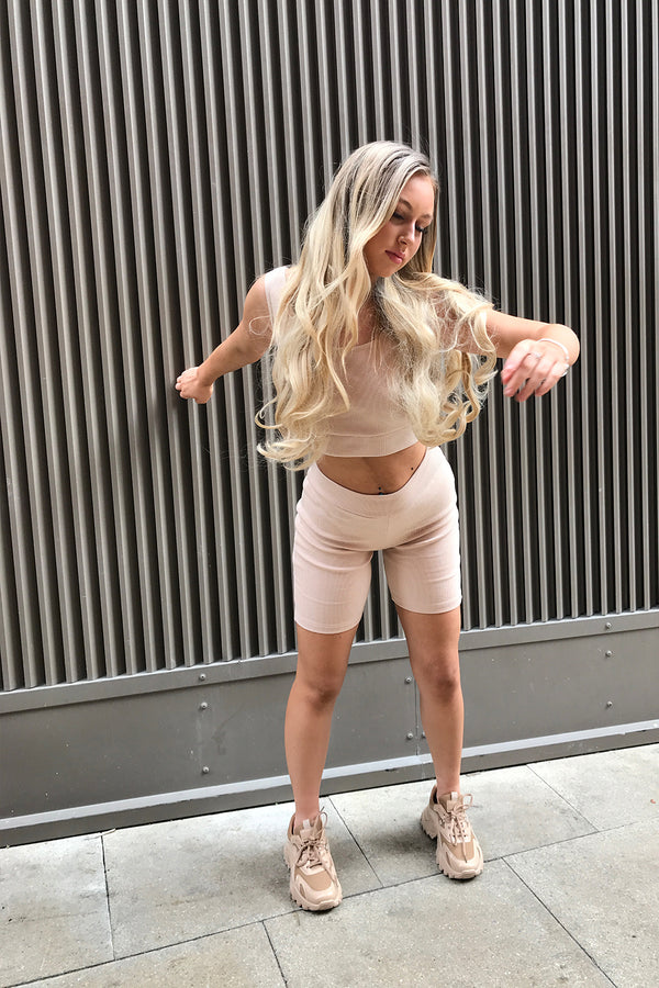 Nude Cycle Short and Crop Top Set