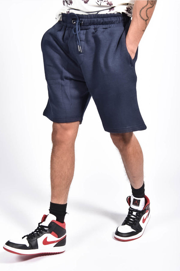 Mens Navy Basic Jogger Shorts