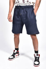 Mens Navy Basic Jogger Shorts