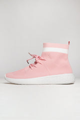 Pink Lace Up Sock Trainers