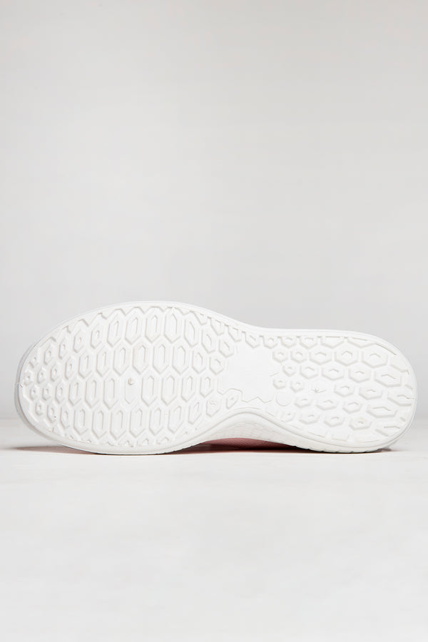 Pink Lace Up Sock Trainers