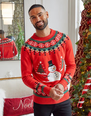 Mens Red Copenhagen Christmas Jumper