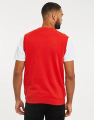 Red Montana Knitted Vest Christmas Jumper