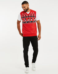 Red Montana Knitted Vest Christmas Jumper