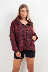 Red Leopard Print Festival Jacket