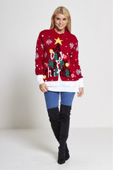 Plus Size Red A Very Merry Christmas Jumper 