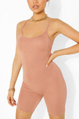 Rose Jersey Scoop Neck Unitard