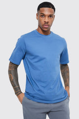 Mens Royal Blue Basic Crew Neck T-Shirt