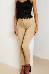 Stone High Waisted Soft Touch Skinny Jeans