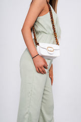 Sage Plunge Strappy Wide Leg Jumpsuit