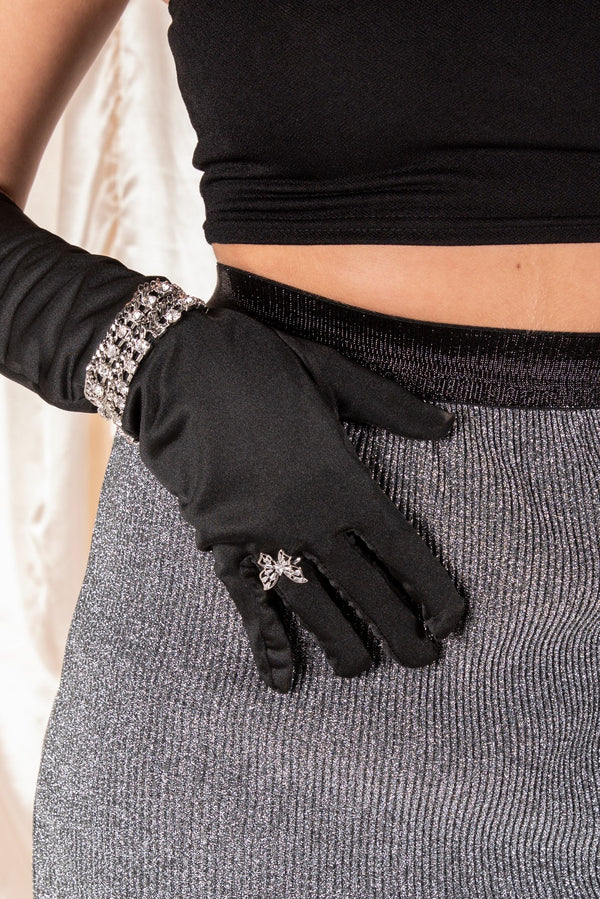 Silver Chunky Diamonte Bracelet 