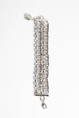 Silver Chunky Diamonte Bracelet 