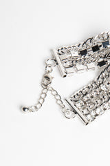 Silver Chunky Diamonte Bracelet 