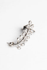 Silver Leaf And Branch Detailed Ear Cuff Earring 