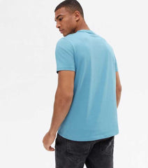 Mens Sky Blue Basic Crew Neck T-Shirt