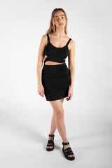 Black Cut Out Bodycon Mini Dress