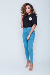 Black Slogan Oversized T-shirt