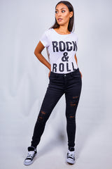 Black Extreme Rip Skinny Jeans