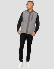 Mens Grey Lightweight Onion Quilted Gilet