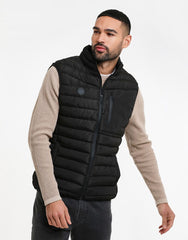 Mens Black Lightweight Padded Gilet