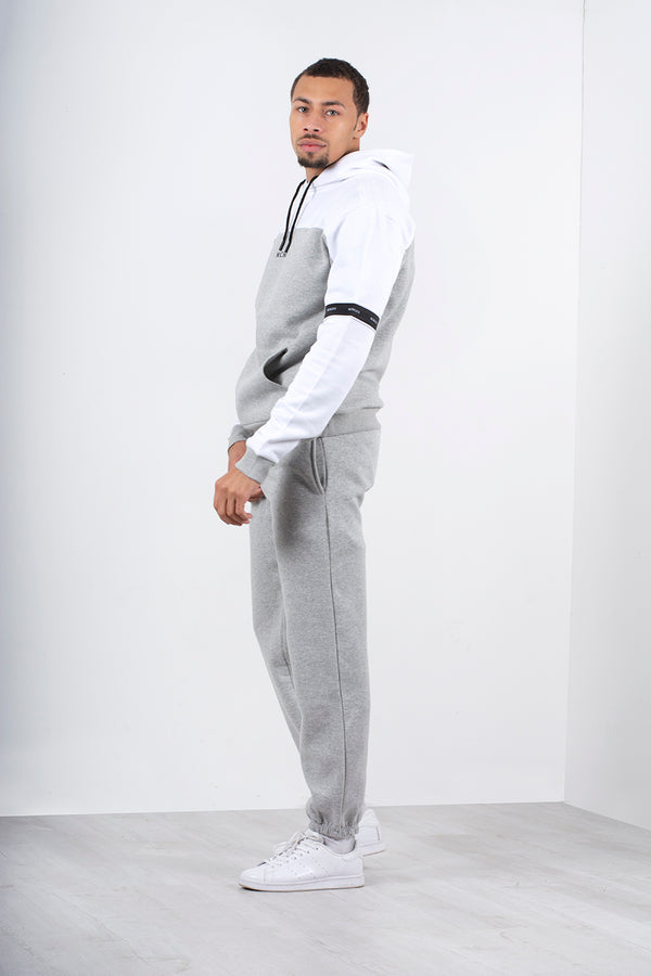 Mens Grey Basic Cuffed Joggers