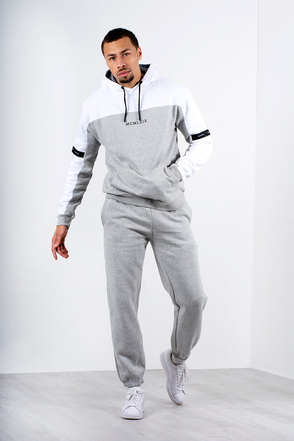 Mens Grey Basic Cuffed Joggers