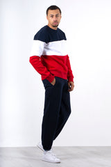 Mens Navy Basic Cuffed Joggers