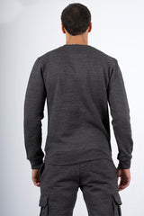 Charcoal Contrast Strap Cargo Tracksuit