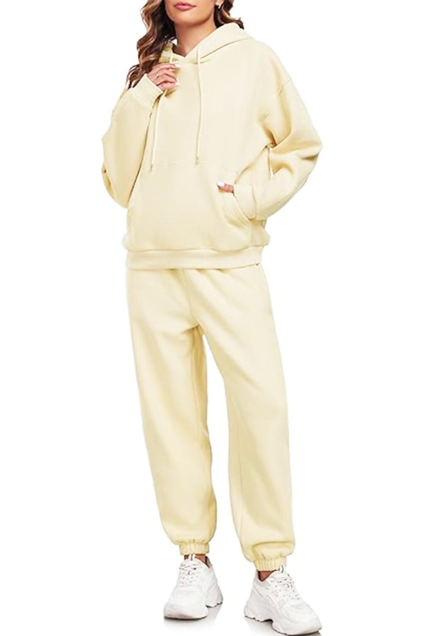Cream Oversized Hoody and Jogger Co-Ord 