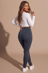 Charcoal Soft Fleece High Rise Leggings – Lily