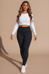 Black Soft Fleece High Rise Leggings – Lily