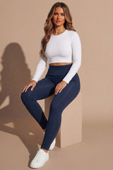 Navy Soft Fleece High Rise Leggings – Lily
