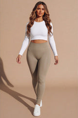 Mocha Soft Fleece High Rise Leggings – Lily