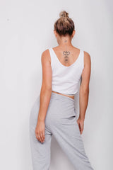 Dusty Pink Love Tape Trim Crop Vest